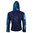 Nepal Patchwork Jacke mit Fleece | blau/violett Mix
