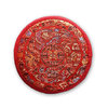 Runde Klangschalen-Kissen mit Mandala Muster | rot